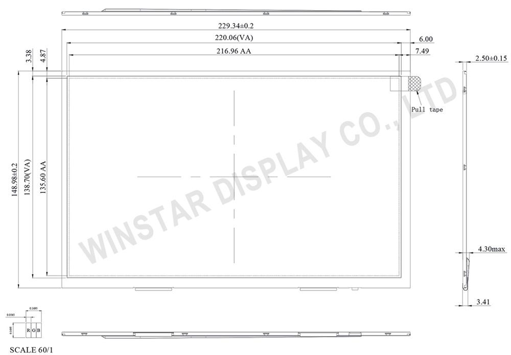 1280x800 LCD Panel, 10.1 LCD Panel, LCD Panel 10.1, IPS TFT LCD - Winstar